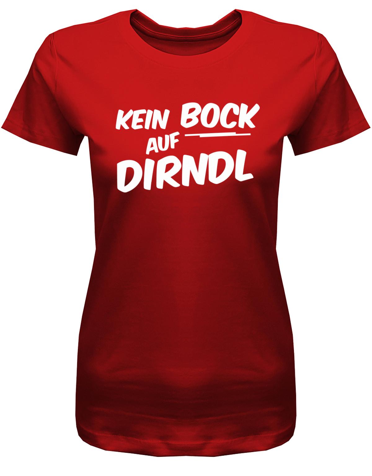 Kein-Bock-Auf-Dirndl-Damen-Shirt-Rot