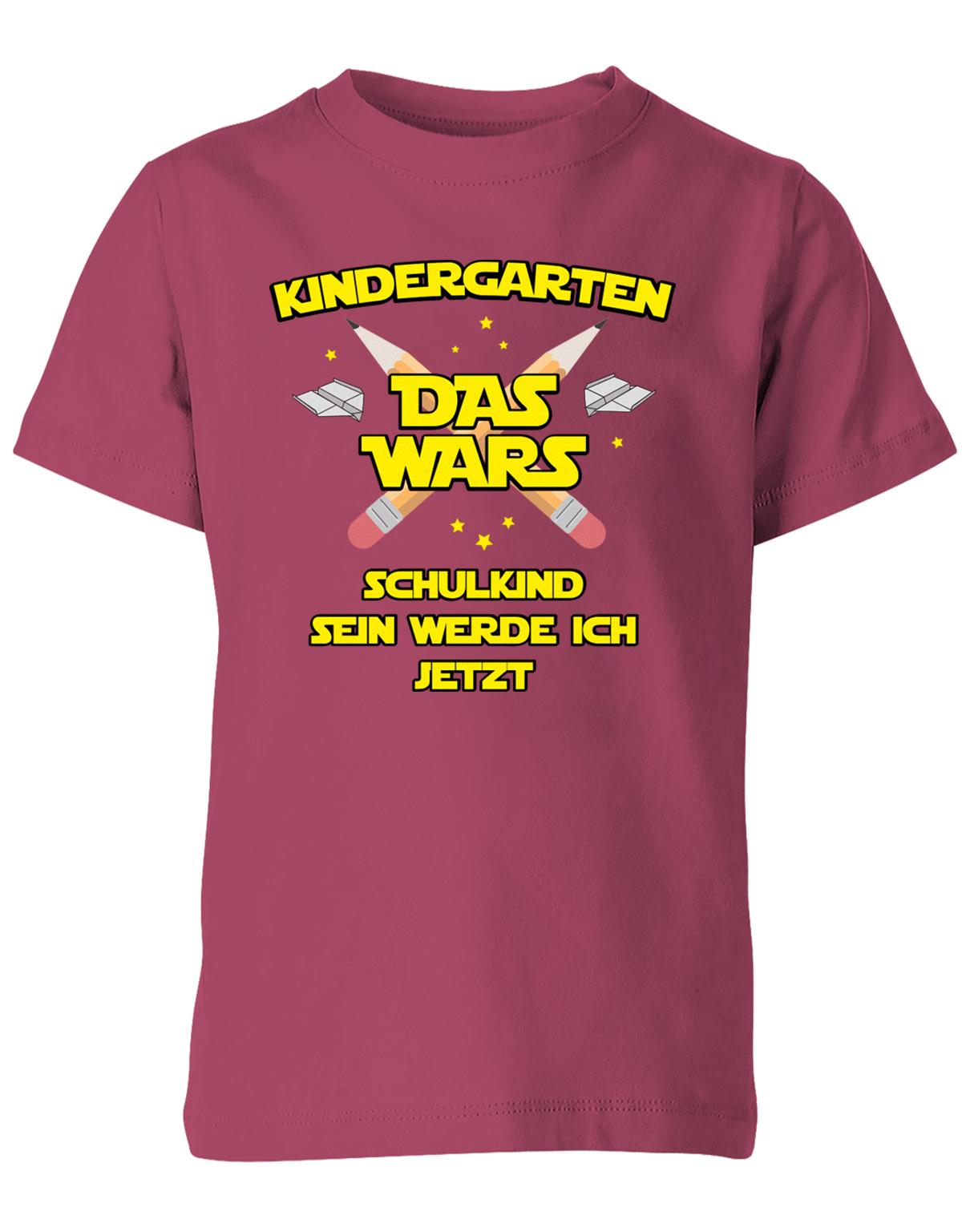 Kindergarten Das Wars Schulkind sein werde ich jetzt - Kita Abgänger Shirt Sorbet