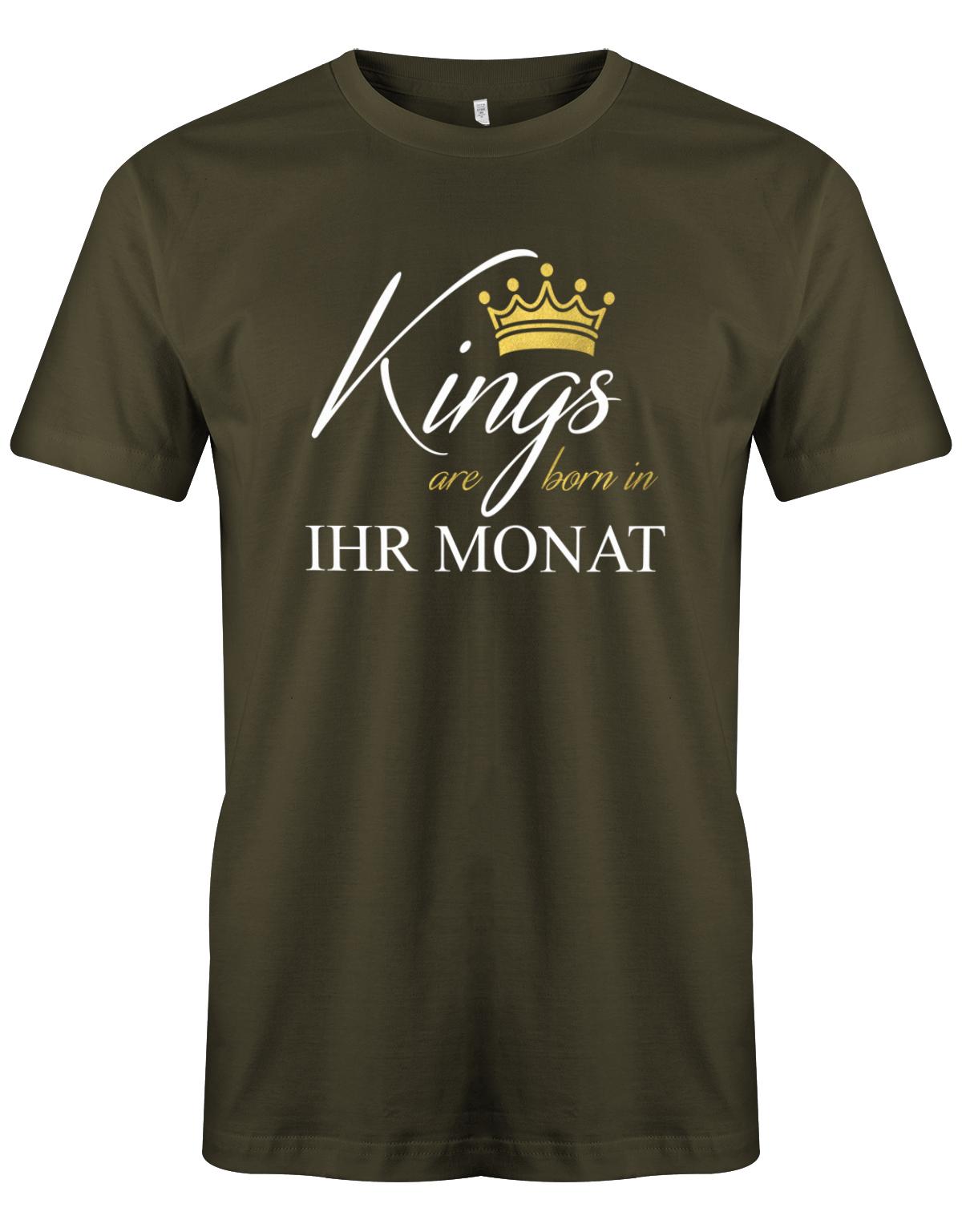 Kings-are-bor-in-ihr-Monat-Geburtstag-herren-Shirt-Army