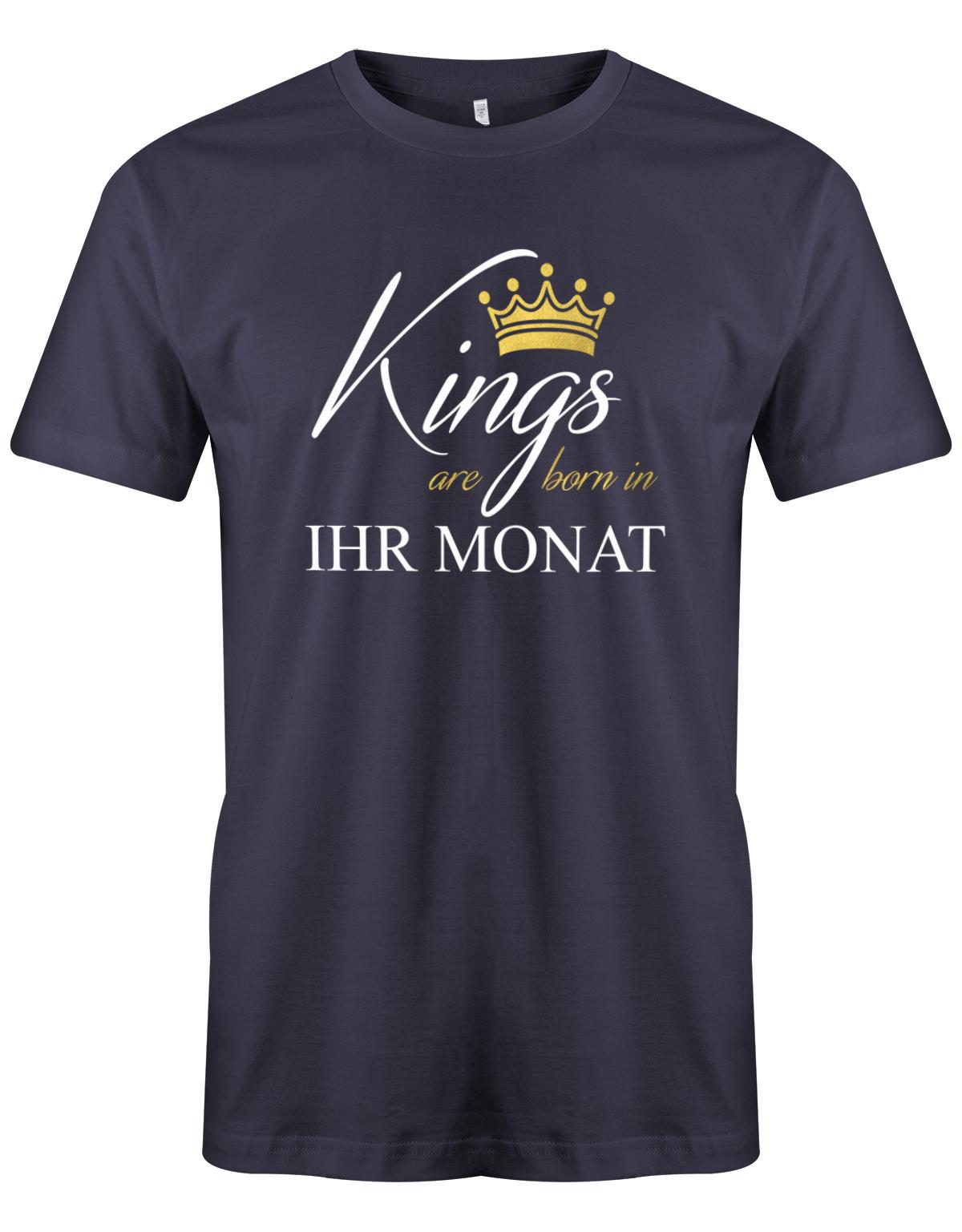 Kings-are-bor-in-ihr-Monat-Geburtstag-herren-Shirt-Navy