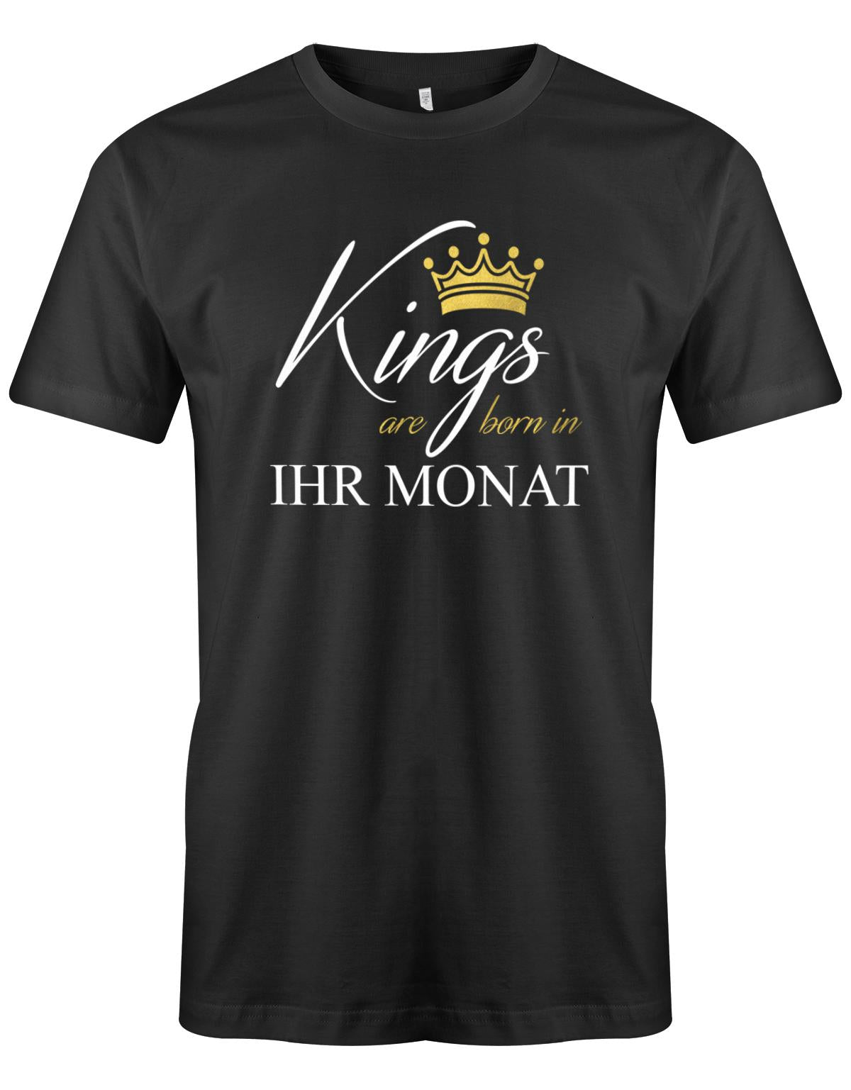 Kings-are-bor-in-ihr-Monat-Geburtstag-herren-Shirt-Schwarz