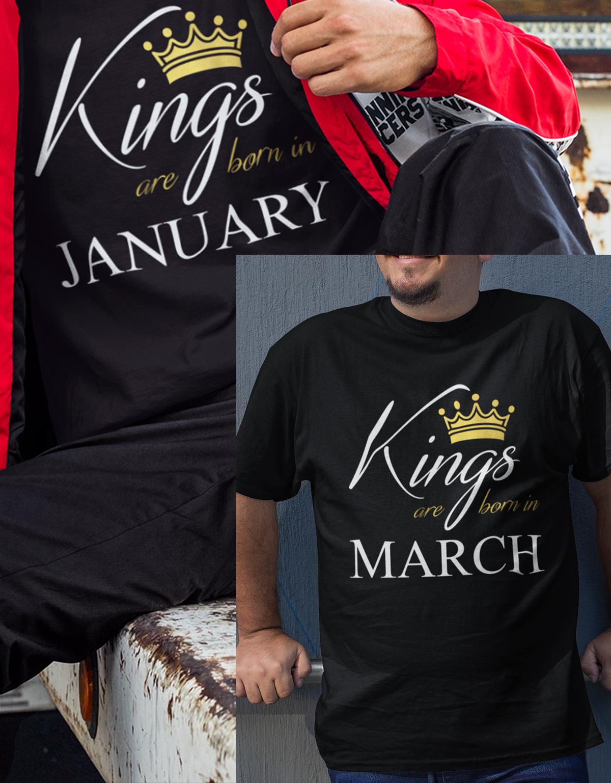 Kings-are-bor-in-ihr-Monat-Geburtstag-herren-Shirt-Vorschau-2