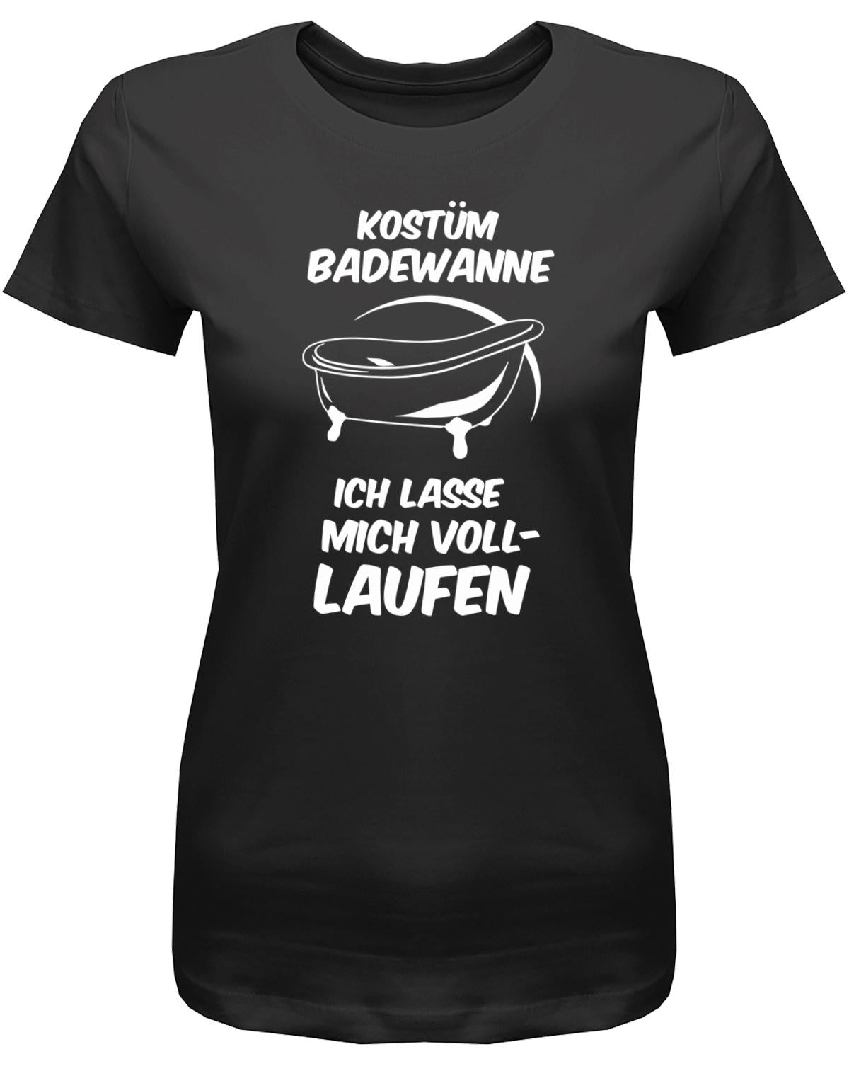 Kost-m-Badewanne-ich-lasse-mich-Vollaufen-Damen-Shirt-Schwarz