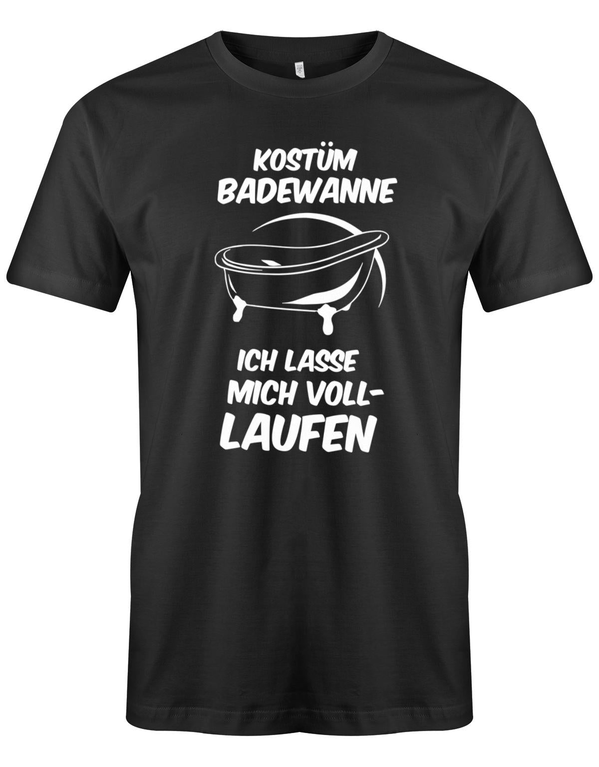 Kost-m-Badewanne-ich-lasse-mich-Vollaufen-Herren-Shirt-Schwarz