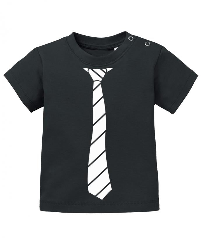 Schickes elegantes Baby Shirt Ausgehshirt mit Krawatte in Business Look. Weiss