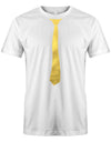 Krawatte-Sportlich-Herren-Shirt-JGA-Weiss-Gold