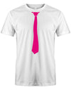 Krawatte-Sportlich-Herren-Shirt-JGA-Weiss-Pink
