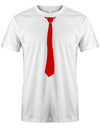 Krawatte-Sportlich-Herren-Shirt-JGA-Weiss-Rot