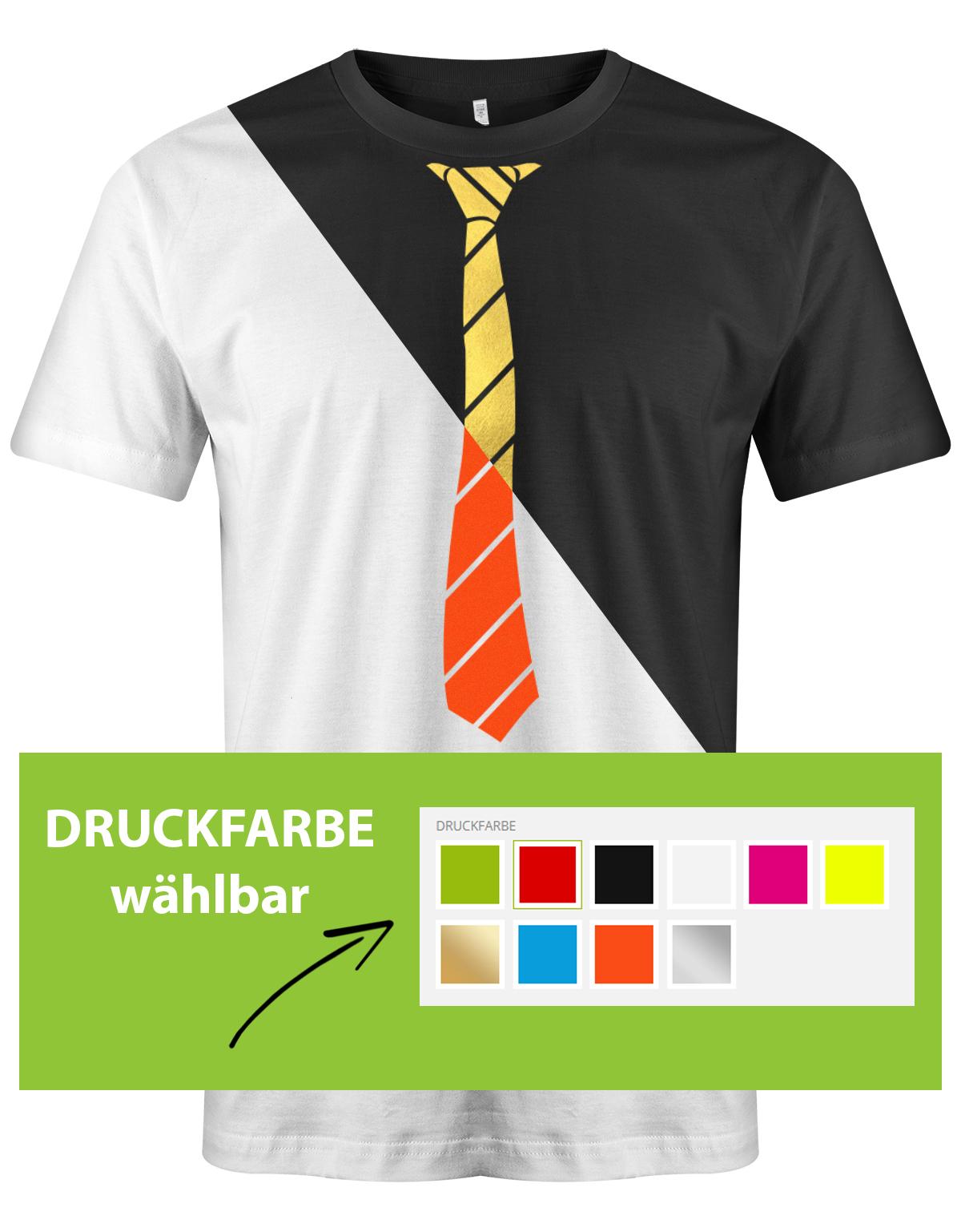 Krawatte-buisness-Herren-Shirt-JGA-Druckfarbe-w-hlbar