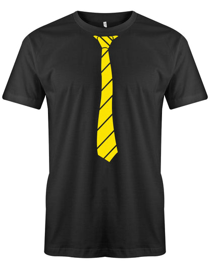 Krawatte-buisness-Herren-Shirt-JGA-Schwarz-Gelb