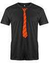 Krawatte-buisness-Herren-Shirt-JGA-Schwarz-Orange
