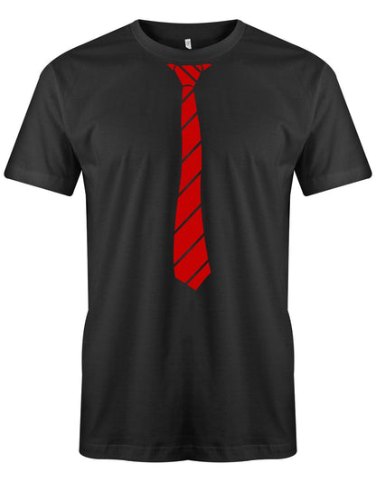 Krawatte-buisness-Herren-Shirt-JGA-Schwarz-Rot
