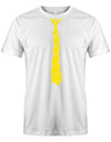Krawatte-buisness-Herren-Shirt-JGA-Weiss-Gelb