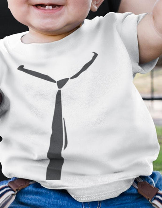 Schickes elegantes Baby Shirt Ausgehshirt mit locker sitzender Krawatte.