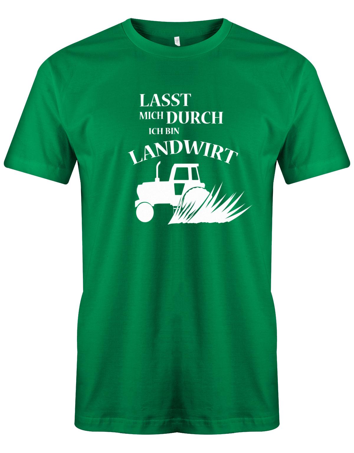 Landwirtschaft Shirt Männer - Lasst mich durch, ich bin Landwirt. Traktor Grün