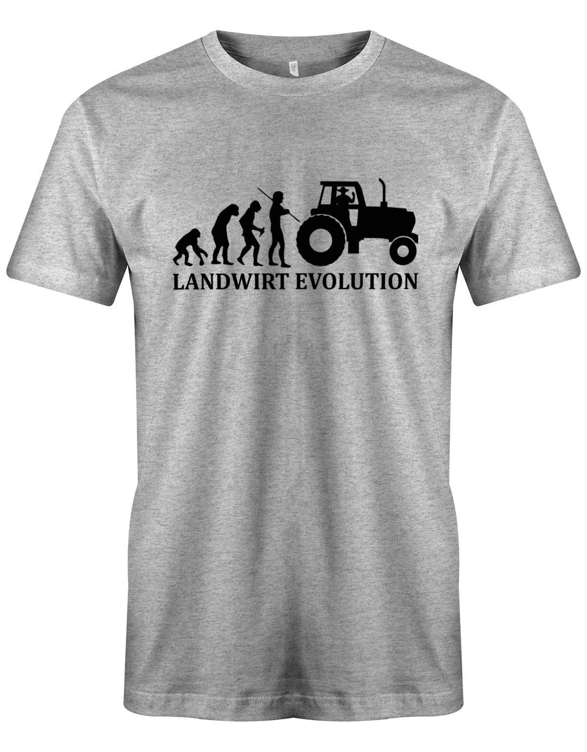 Landwirtschaft Shirt Männer - Landwirt Evolution Grau