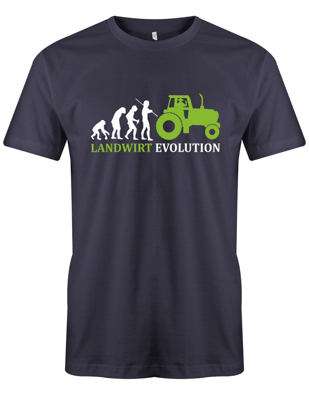 Landwirtschaft Shirt Männer - Landwirt Evolution Navy
