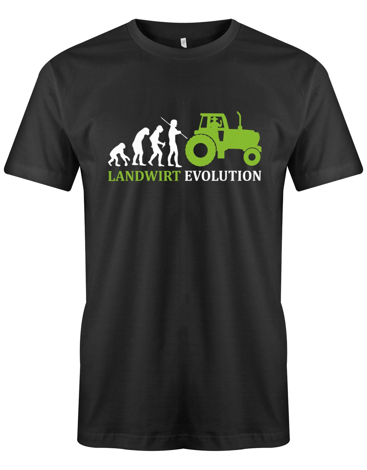 Landwirtschaft Shirt Männer - Landwirt Evolution Schwarz