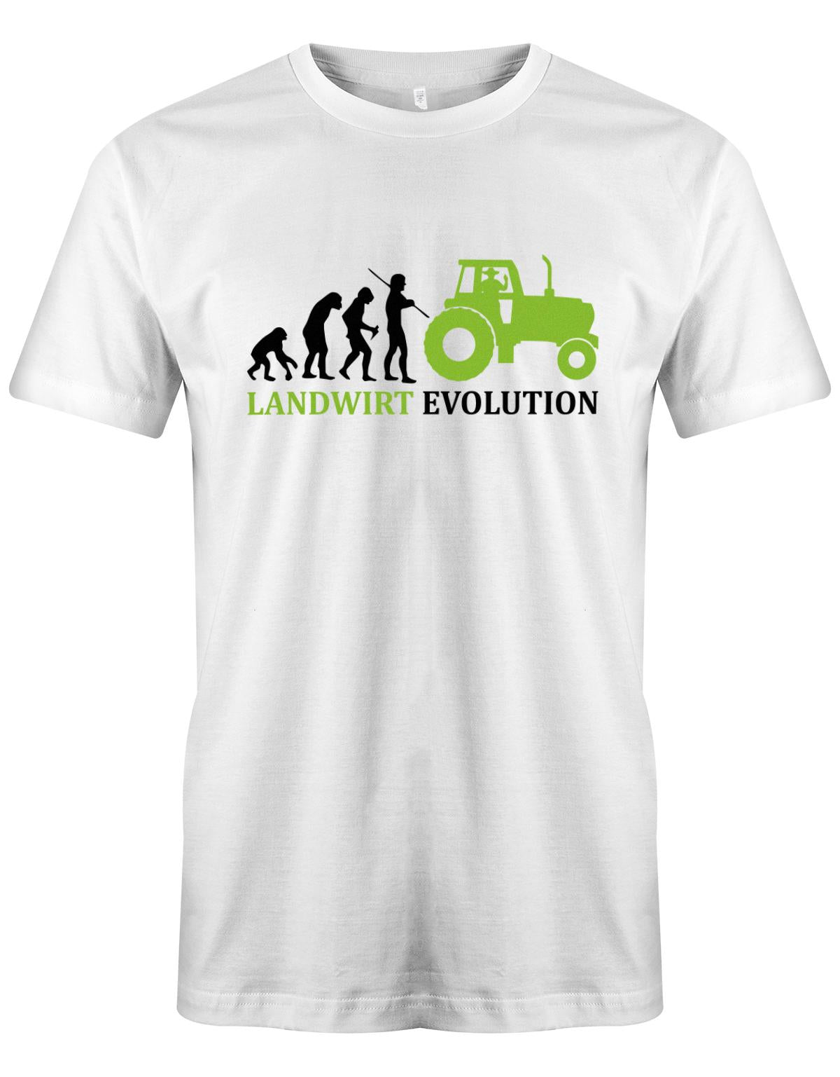 Landwirtschaft Shirt Männer - Landwirt Evolution Weiss