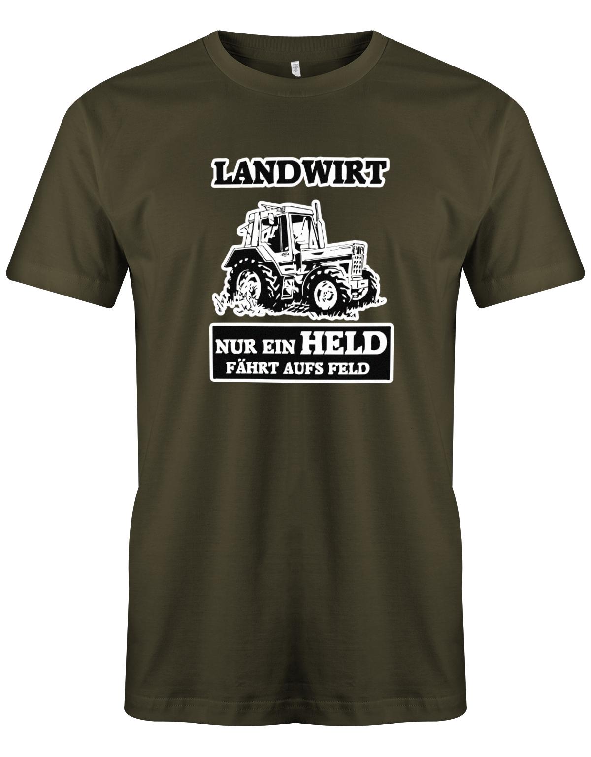 Landwirtschaft Shirt Männer - Nur ein Held fährt aufs Feld. Traktor army