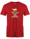 Lebkuchen-M-nnchen-Weihnachts-Shirt-Herren-Rot