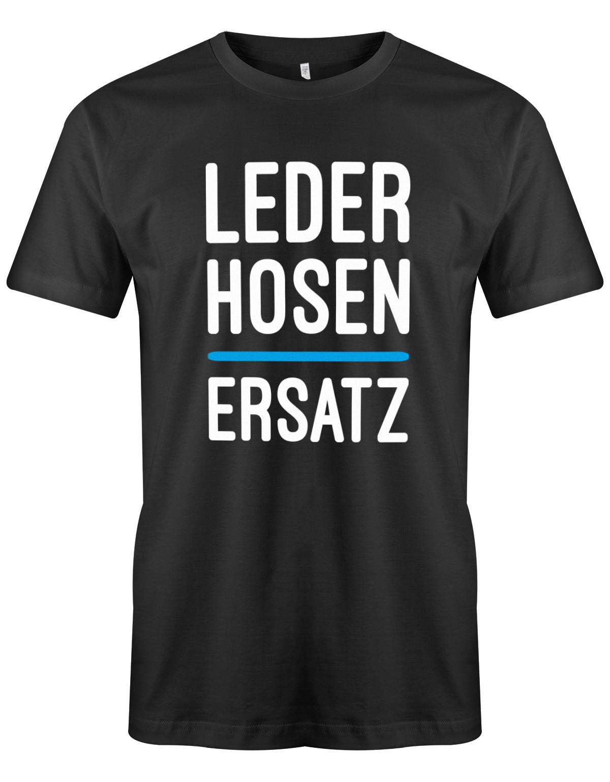 Lederhosen-Ersatz-Shirt-herren-Schwarz