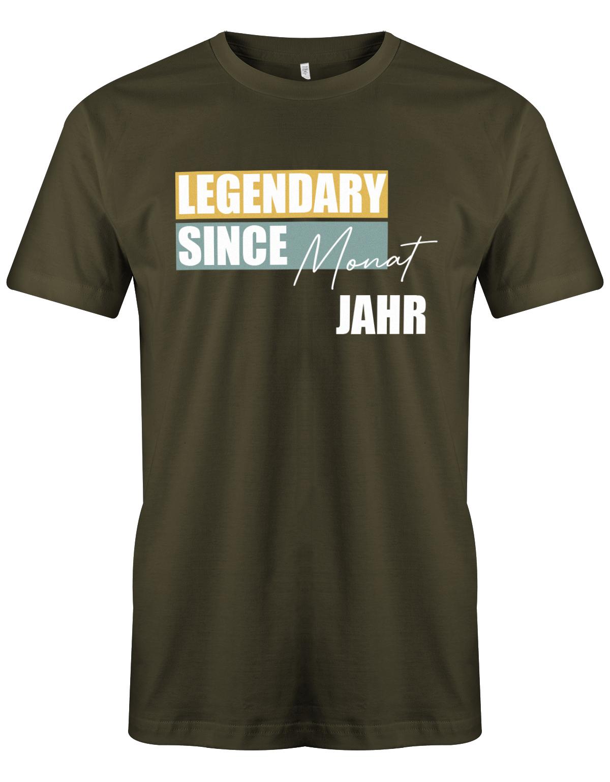 Legendary-since-Ihr-Wunschmonat-und-Wunschjahr-Herren-geburtstag-Shirt-Army
