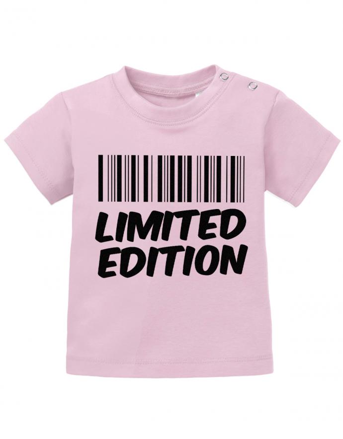 Lustiges Sprüche Baby Shirt Limited Edition Barcode Style. Rosa