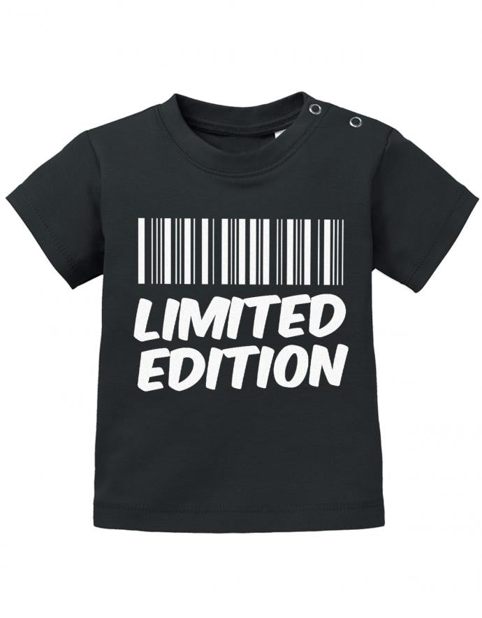 Lustiges Sprüche Baby Shirt Limited Edition Barcode Style. Schwarz