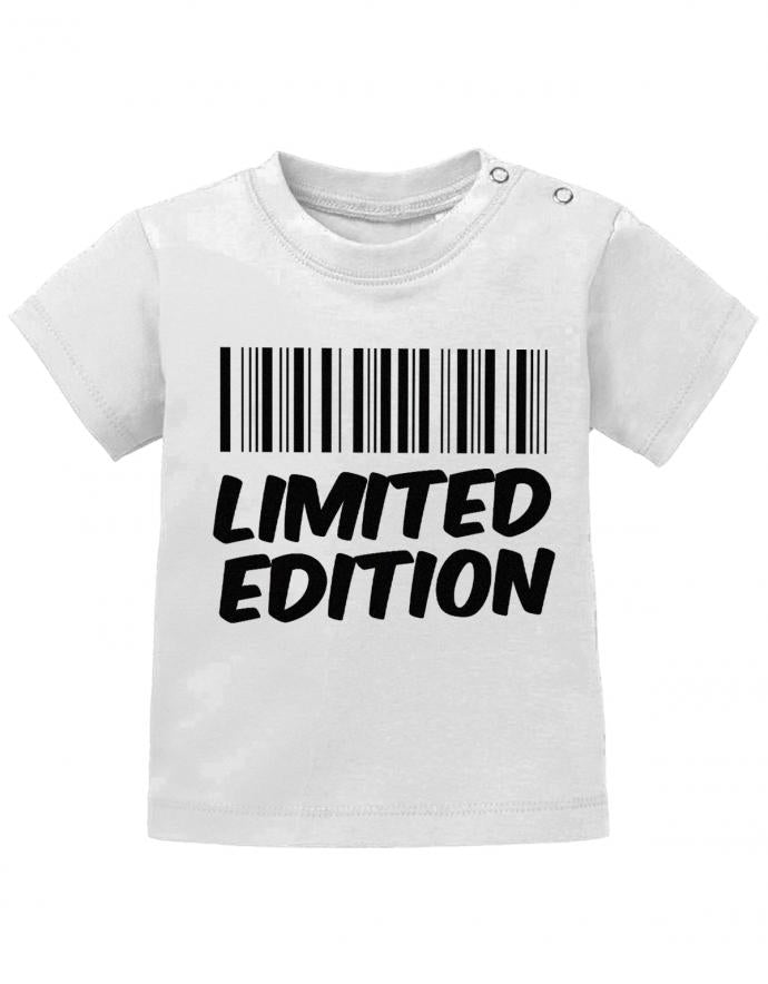 Lustiges Sprüche Baby Shirt Limited Edition Barcode Style. Weiss