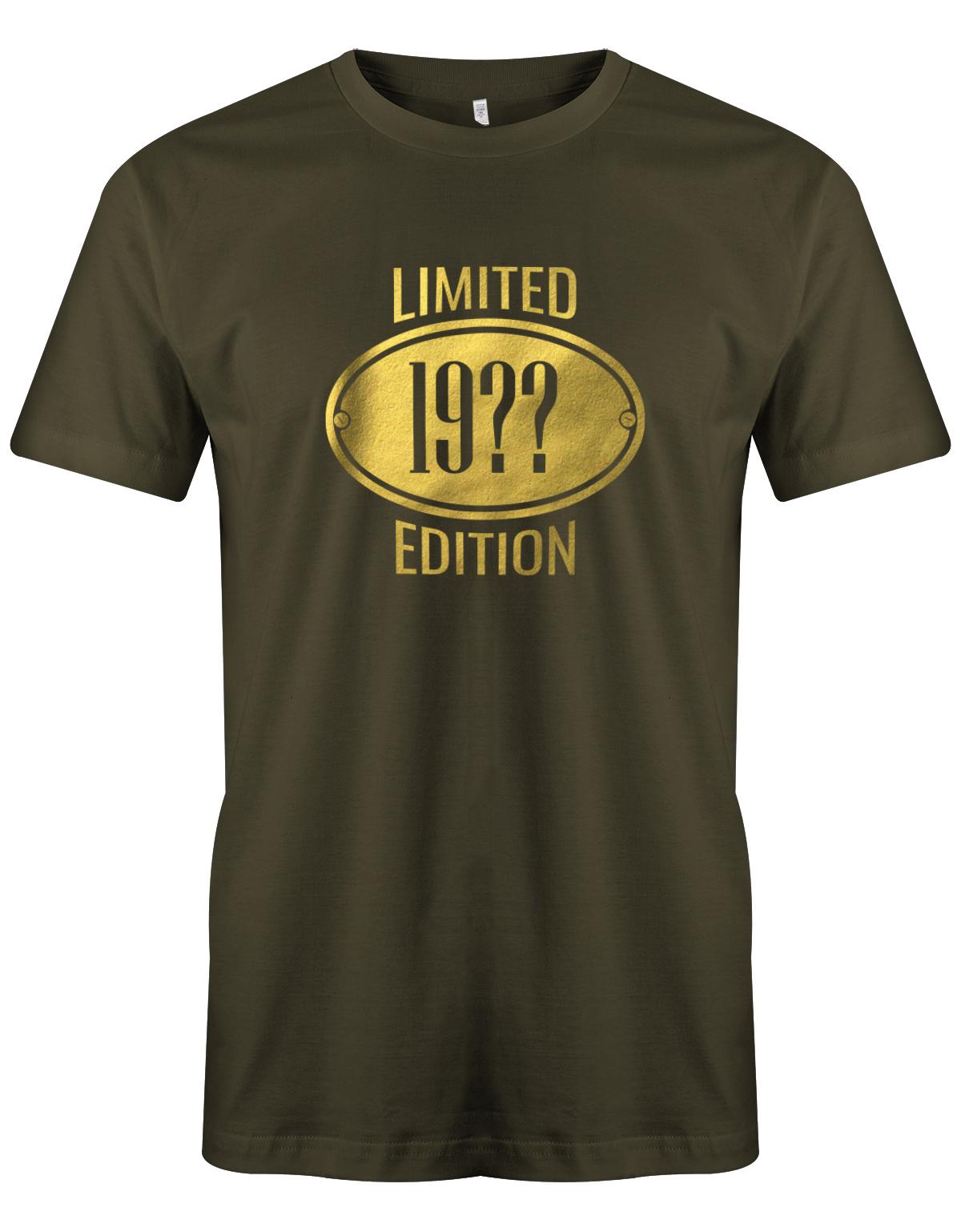 Limited-Edition-Gold-Schild-Herren-geburtstag-Shirt-Army