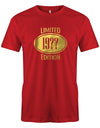 Limited-Edition-Gold-Schild-Herren-geburtstag-Shirt-Rot