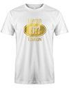 Limited-Edition-Gold-Schild-Herren-geburtstag-Shirt-Weiss