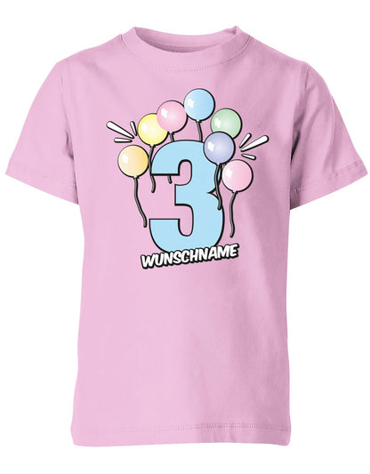 Luftballons-pastell-3-geburtstag-wunschname-kinder-shirt-rosa