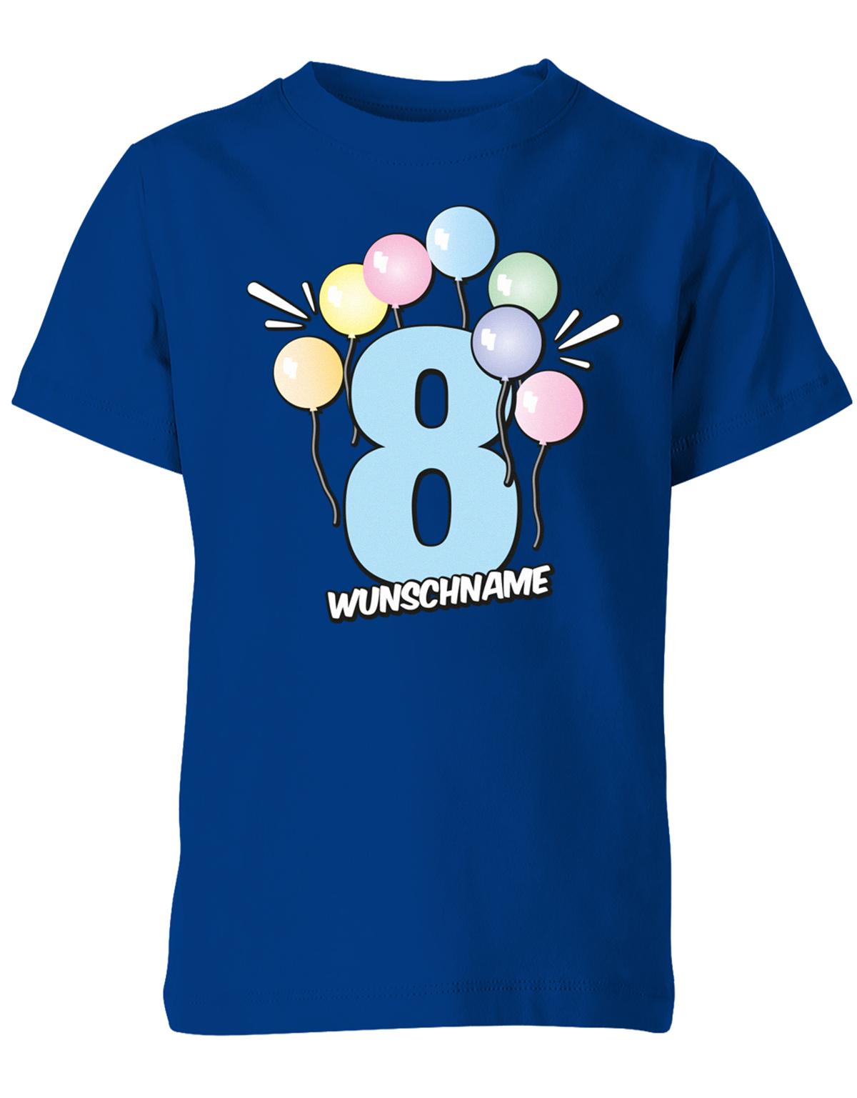 Luftballons-pastell-8-geburtstag-wunschname-kinder-shirt-royalblau