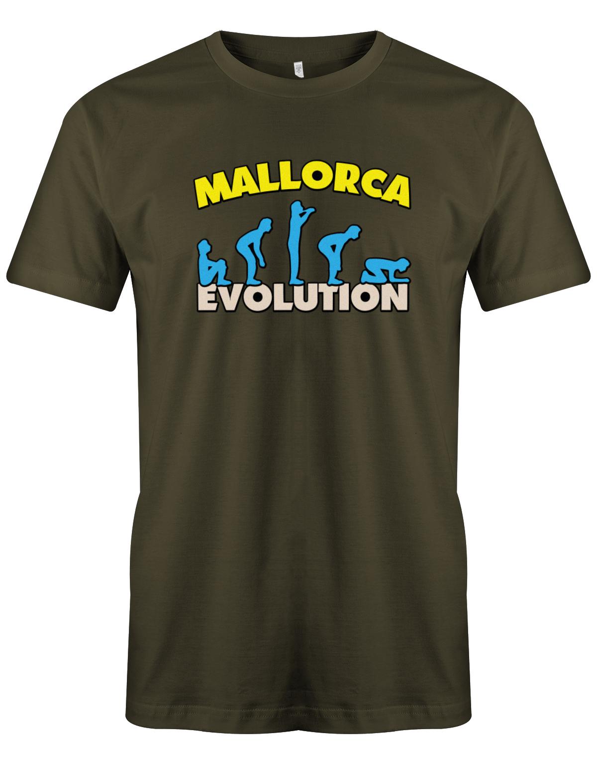 Mallorca-Evolution-Urlaub-Herren-Shirt-Army