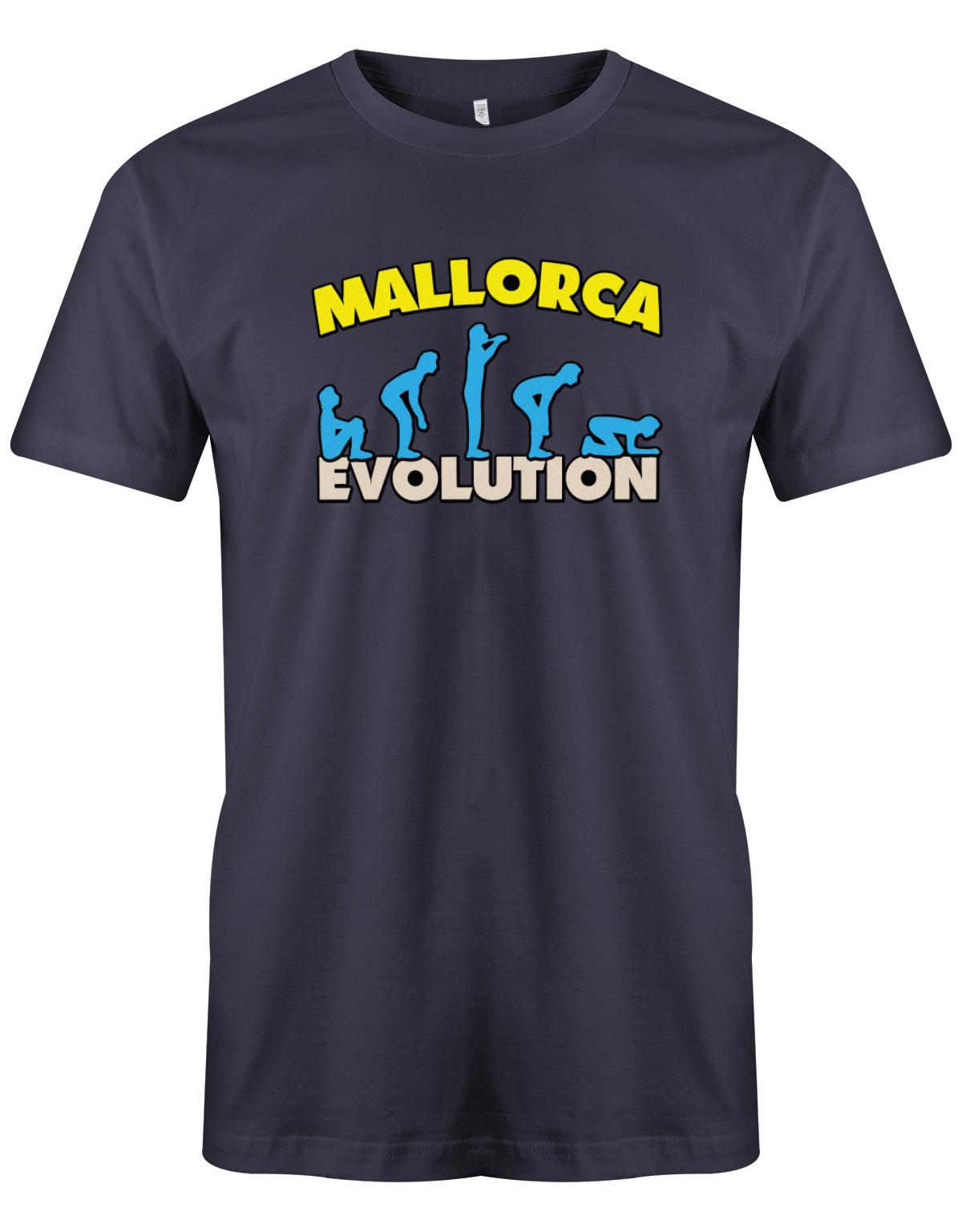 Mallorca-Evolution-Urlaub-Herren-Shirt-Navy