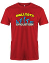 Mallorca-Evolution-Urlaub-Herren-Shirt-Rot