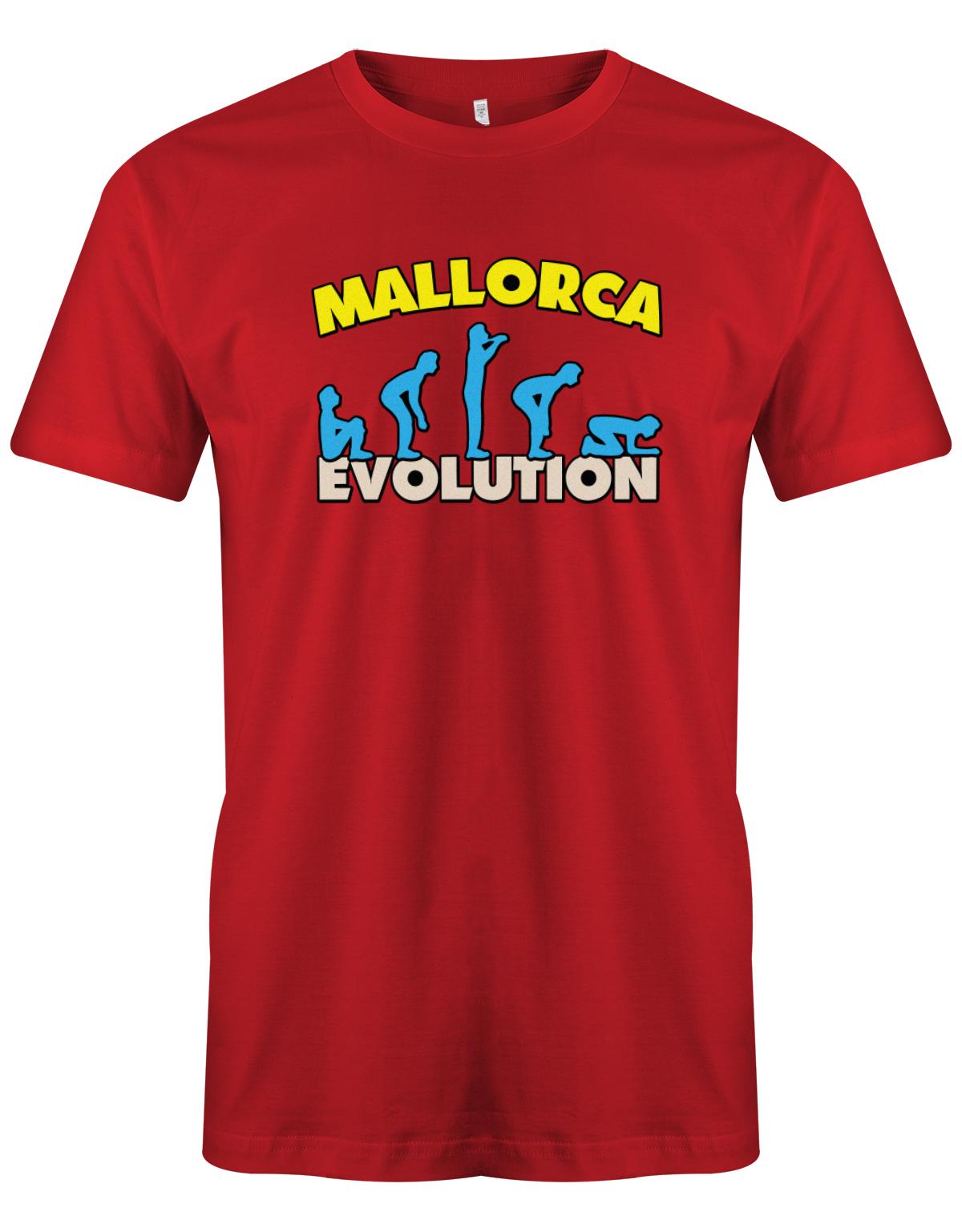 Mallorca-Evolution-Urlaub-Herren-Shirt-Rot