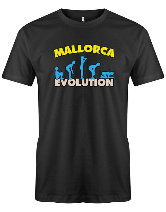 Mallorca-Evolution-Urlaub-Herren-Shirt-SChwarz