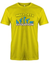 Mallorca-Evolution-Urlaub-Herren-Shirt-gelb