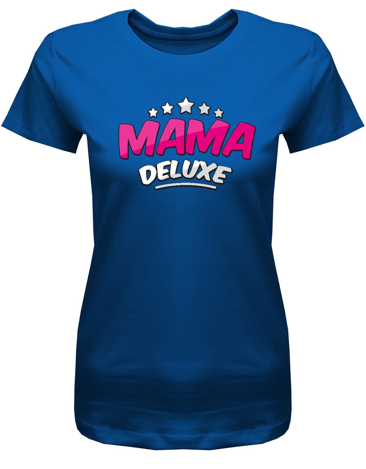 Mama-Deluxe-5-Sterne-Damen-Shirt-Royalblau