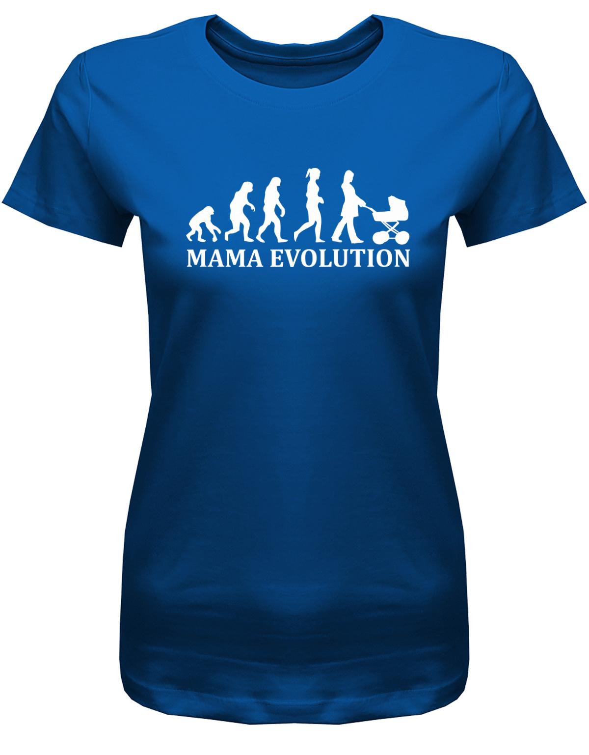 Mama-Evolution-Damen-Shirt-royalblau