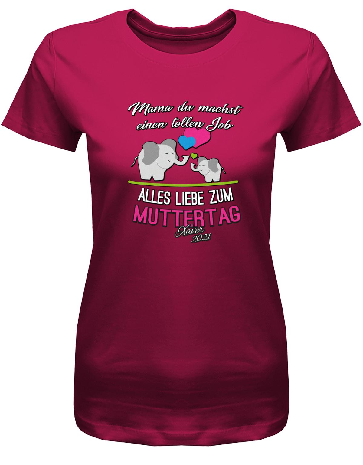 Mama-du-machst-einen-tollen-Job-Alles-Liebe-zum-Muttertag-Wunschname-Damen-Shirt-Sorbet
