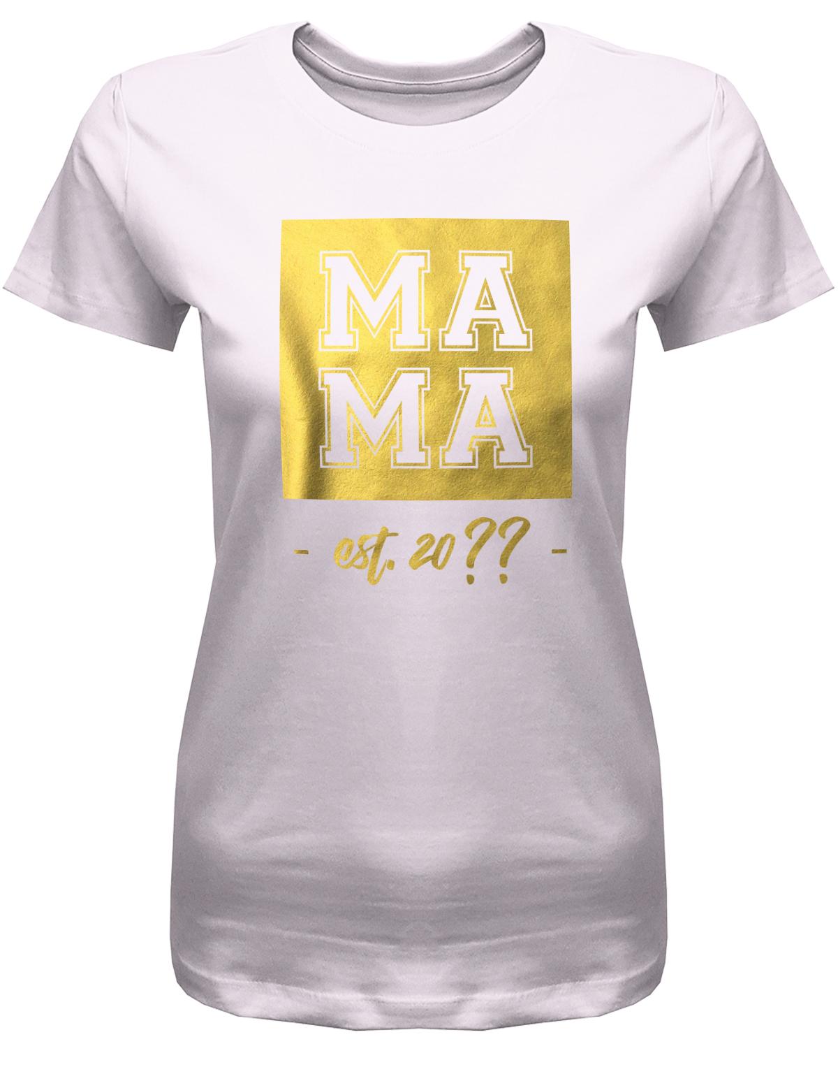 Mama-est-Wunschjahr-Gold-Damen-Shirt-Rosa