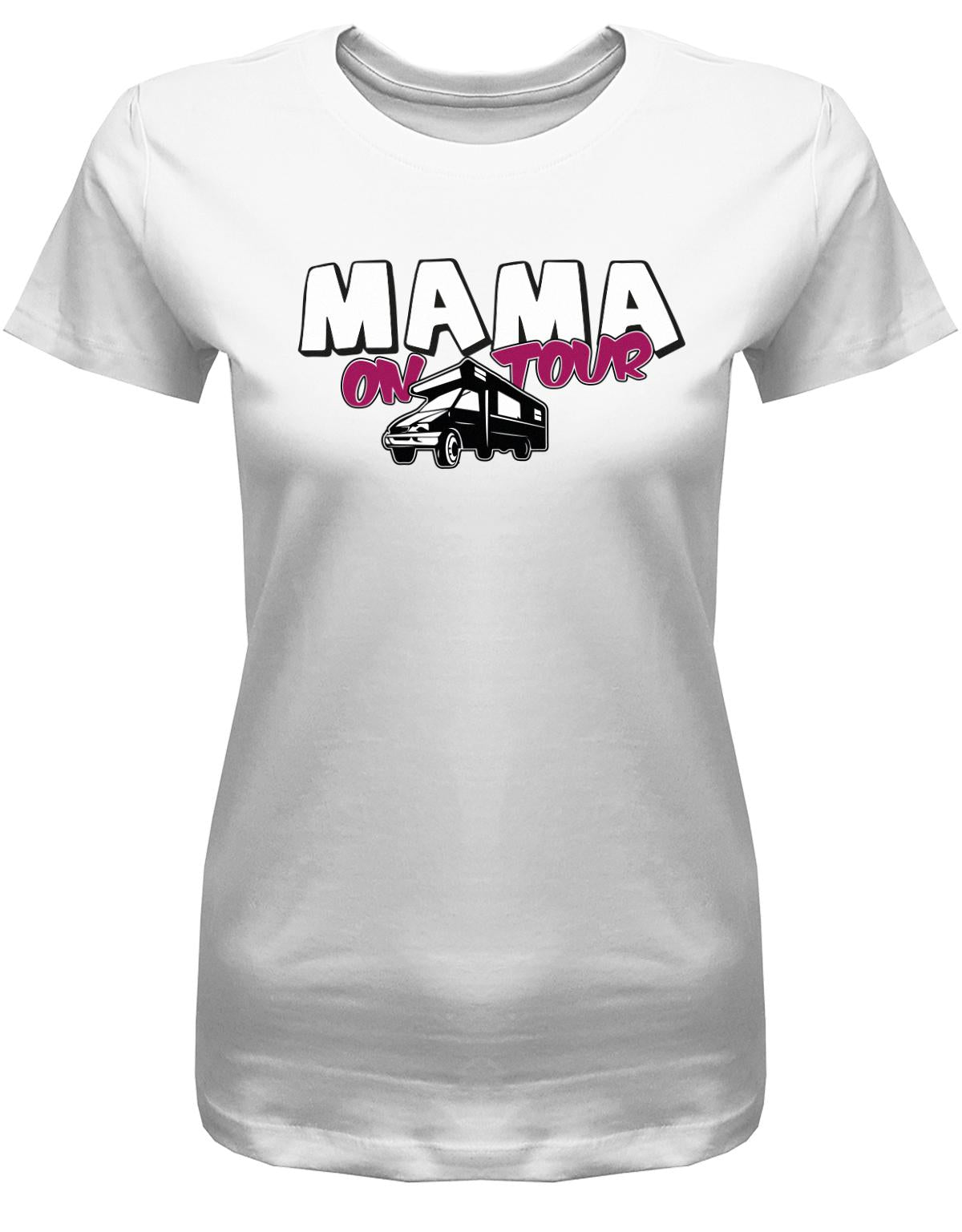 Mama-on-Tour-Camping-Damen-Shirt-weiss