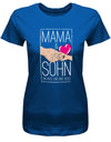 Mama-und-Sohn-ein-herz-und-eine-Seele-Damen-Shirt-Royalblau