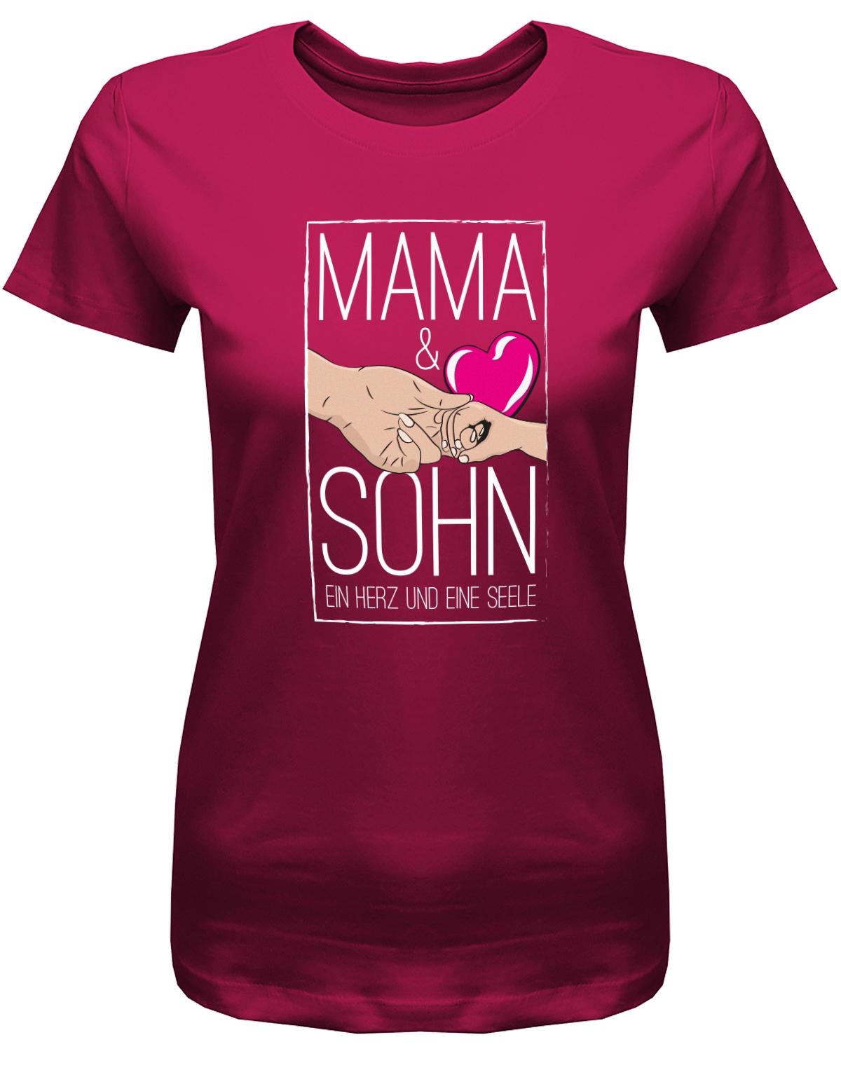 Mama-und-Sohn-ein-herz-und-eine-Seele-Damen-Shirt-Sorbet
