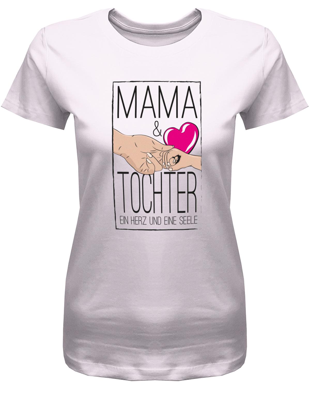 Mama-und-Tochter-ein-Herz-und-eine-Seele-Damen-Shirt-Rosa