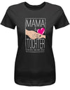 Mama-und-Tochter-ein-Herz-und-eine-Seele-Damen-Shirt-SChwarz